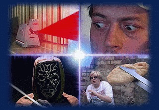 Four stills from the film